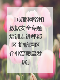 成都网络和数据安全专题培训走进郫都区 护航园区企业高质量发展