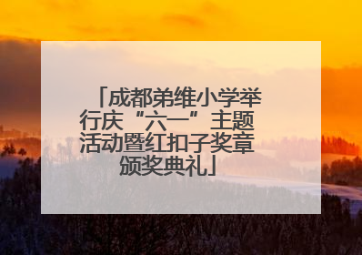 成都弟维小学举行庆“六一”主题活动暨红扣子奖章颁奖典礼