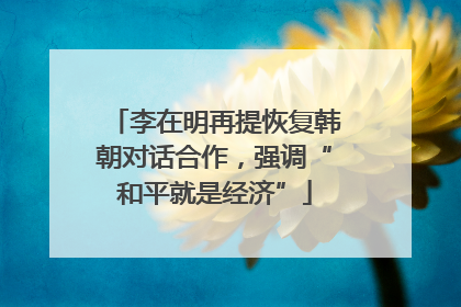 李在明再提恢复韩朝对话合作，强调“和平就是经济”