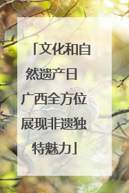 文化和自然遗产日 广西全方位展现非遗独特魅力
