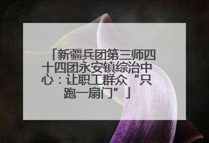 新疆兵团第三师四十四团永安镇综治中心：让职工群众“只跑一扇门”