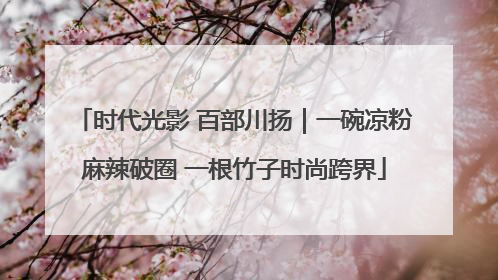 时代光影 百部川扬｜一碗凉粉麻辣破圈 一根竹子时尚跨界