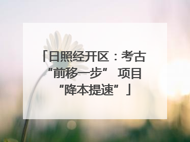 日照经开区：考古“前移一步” 项目“降本提速”