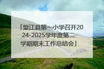 望江县第一小学召开2024-2025学年度第二学期期末工作总结会