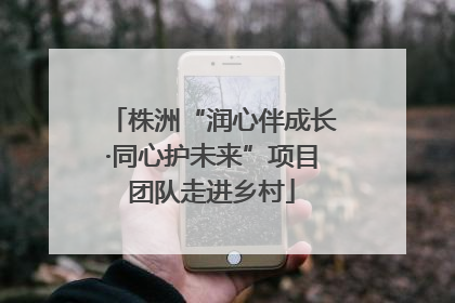 株洲“润心伴成长·同心护未来”项目团队走进乡村