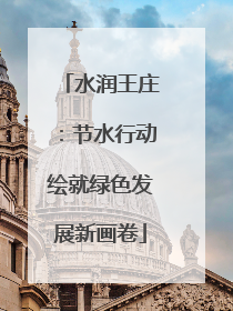 水润王庄：节水行动绘就绿色发展新画卷