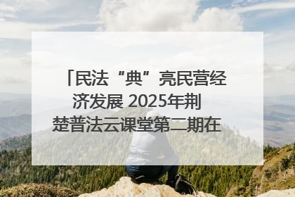 民法“典”亮民营经济发展 2025年荆楚普法云课堂第二期在武汉客厅开讲