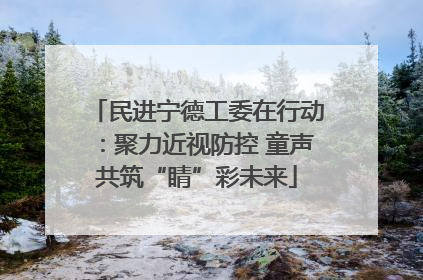 民进宁德工委在行动：聚力近视防控 童声共筑“睛”彩未来