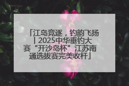 江岛竞逐，钓韵飞扬丨2025中华垂钓大赛“开沙岛杯”江苏南通选拔赛完美收杆