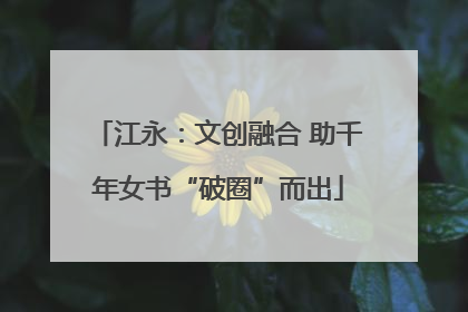 江永：文创融合 助千年女书“破圈”而出