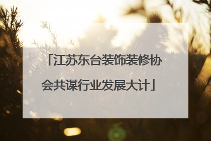 江苏东台装饰装修协会共谋行业发展大计