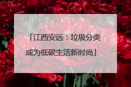 江西安远：垃圾分类成为低碳生活新时尚