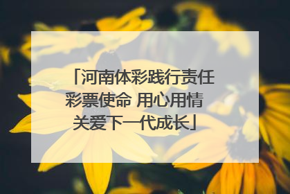 河南体彩践行责任彩票使命 用心用情关爱下一代成长
