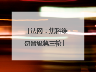 法网：焦科维奇晋级第三轮