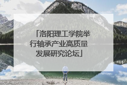 洛阳理工学院举行轴承产业高质量发展研究论坛