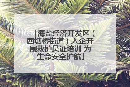 海盐经济开发区（西塘桥街道）入企开展救护员证培训 为生命安全护航