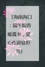 海南海口：端午粽香暖孤老，爱心传递显担当