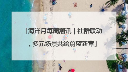 海洋月每周潮讯｜社群联动，多元场景共绘蔚蓝新章