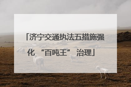 济宁交通执法五措施强化 “百吨王” 治理