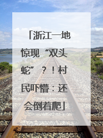浙江一地惊现“双头蛇”？！村民吓懵：还会倒着爬