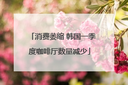 消费萎缩 韩国一季度咖啡厅数量减少