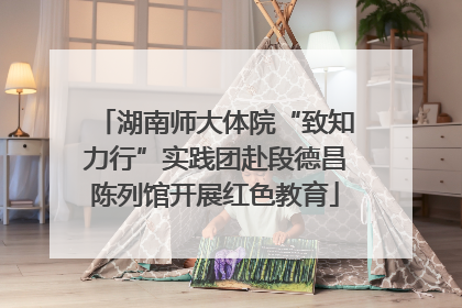 湖南师大体院“致知力行”实践团赴段德昌陈列馆开展红色教育