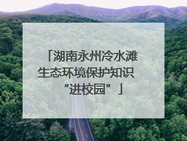 湖南永州冷水滩生态环境保护知识“进校园”