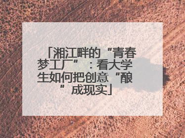 湘江畔的“青春梦工厂”：看大学生如何把创意“酿”成现实