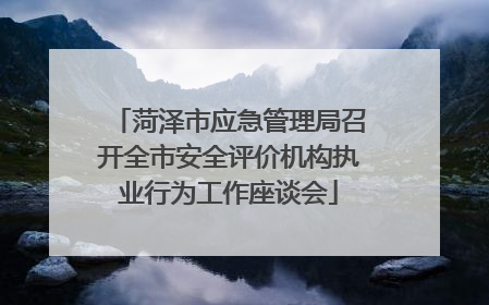 菏泽市应急管理局召开全市安全评价机构执业行为工作座谈会