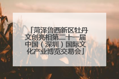 菏泽鲁西新区牡丹文创亮相第二十一届中国（深圳）国际文化产业博览交易会