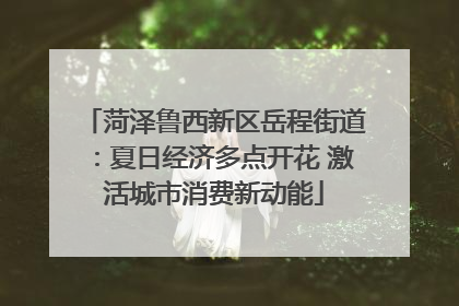 菏泽鲁西新区岳程街道：夏日经济多点开花 激活城市消费新动能
