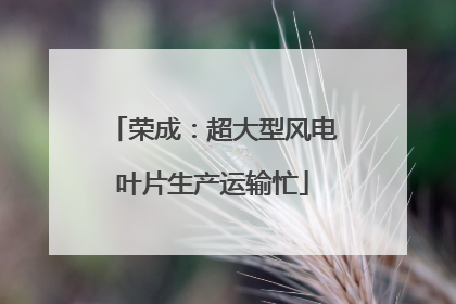 荣成：超大型风电叶片生产运输忙