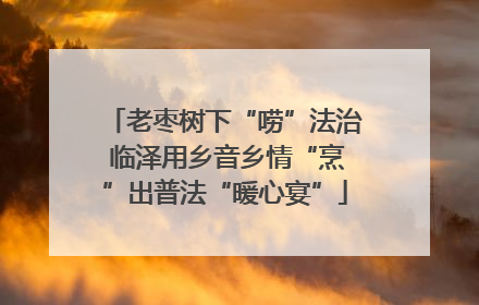 老枣树下“唠”法治 临泽用乡音乡情“烹”出普法“暖心宴”