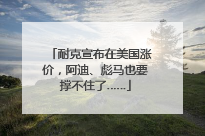 耐克宣布在美国涨价，阿迪、彪马也要撑不住了……