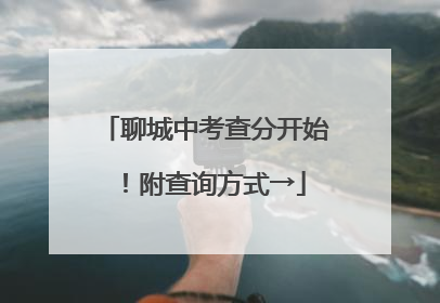 聊城中考查分开始！附查询方式→