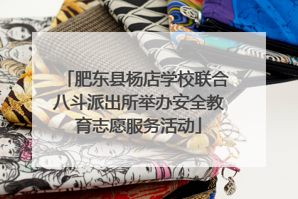 肥东县杨店学校联合八斗派出所举办安全教育志愿服务活动