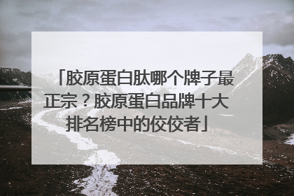 胶原蛋白肽哪个牌子最正宗？胶原蛋白品牌十大排名榜中的佼佼者