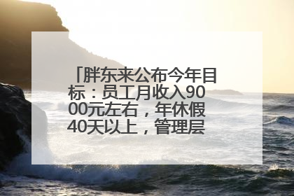 胖东来公布今年目标：员工月收入9000元左右，年休假40天以上，管理层人均分配70万元
