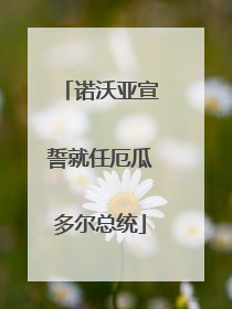 诺沃亚宣誓就任厄瓜多尔总统