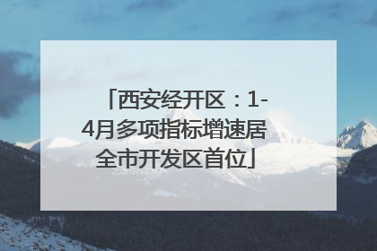 西安经开区：1-4月多项指标增速居全市开发区首位