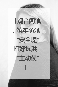 观音阁镇：筑牢防汛“安全堤” 打好抗洪“主动仗”