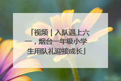 视频｜入队遇上六一，烟台一年级小学生用队礼迎接成长