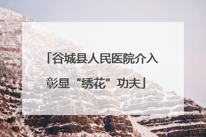 谷城县人民医院介入彰显“绣花”功夫