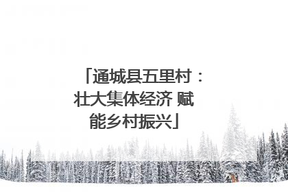 通城县五里村：壮大集体经济 赋能乡村振兴