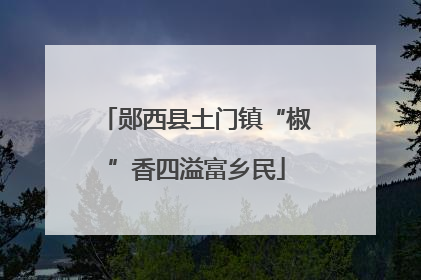 郧西县土门镇“椒”香四溢富乡民
