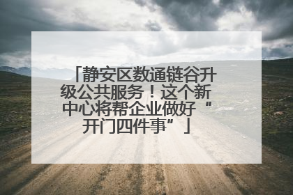 静安区数通链谷升级公共服务！这个新中心将帮企业做好“开门四件事”