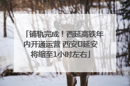 铺轨完成！西延高铁年内开通运营 西安⇌延安将缩至1小时左右