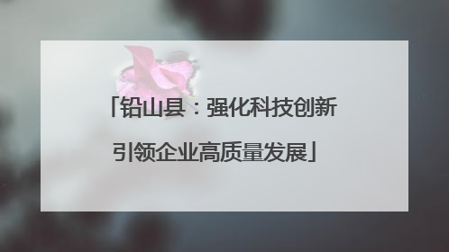 铅山县：强化科技创新 引领企业高质量发展