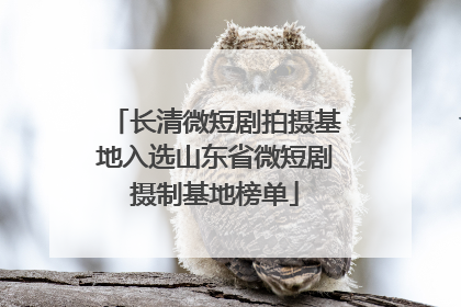 长清微短剧拍摄基地入选山东省微短剧摄制基地榜单