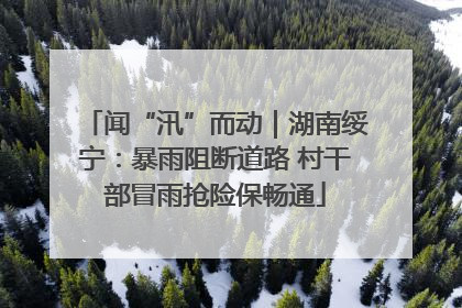 闻“汛”而动｜湖南绥宁：暴雨阻断道路 村干部冒雨抢险保畅通